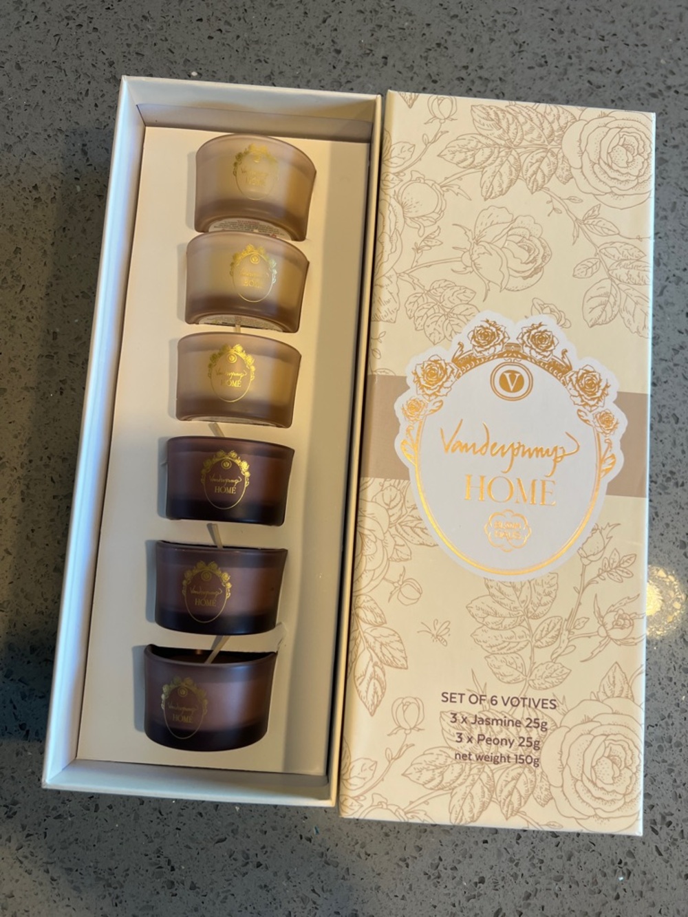 Vandeympus HOME Votive Candle mini Set - jasmine and peony